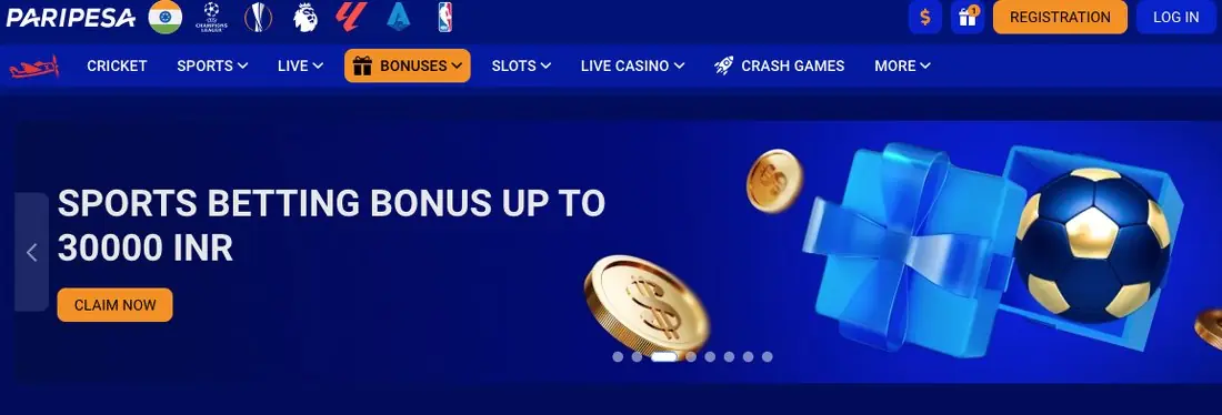 paripesa sign up bonus